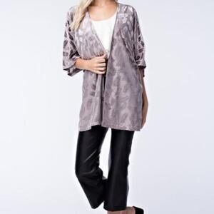 Wild Honey Velvet Kimono Cardigan